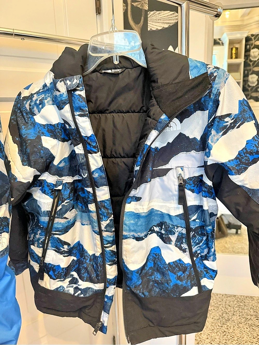 Boys Ski Set- The North Face Jacket & Pants Set Blue & Black - worn twice